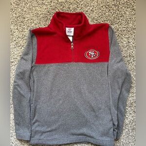 NFL Red and Gray Youth Pullover SAN FRANCISCO 49ERS size Small (8) fleece warm